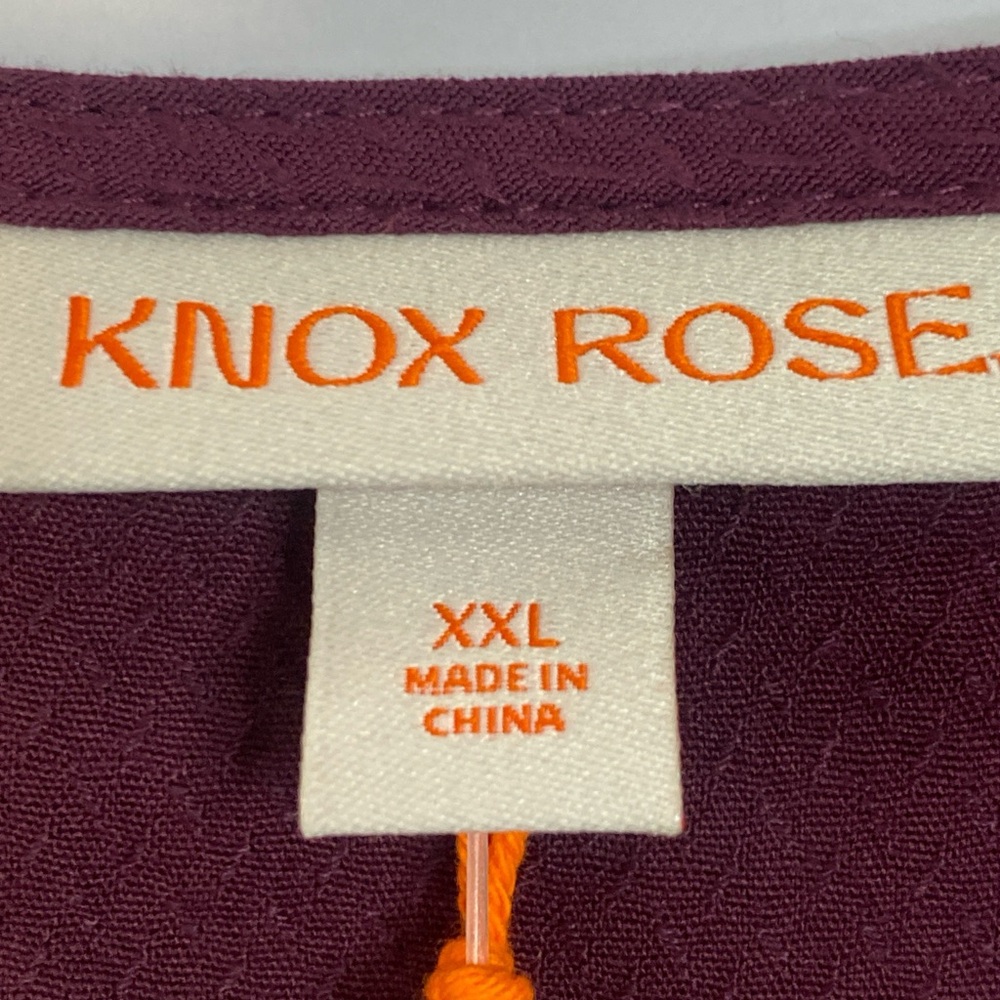 Knox Rose Women’s Full Length Plumb Colored Dress Size XXL NWT - Picture 3 of 5